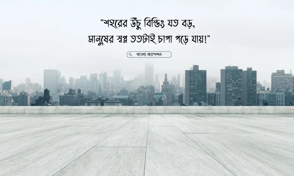 ইট পাথরের শহর নিয়ে ক্যাপশন