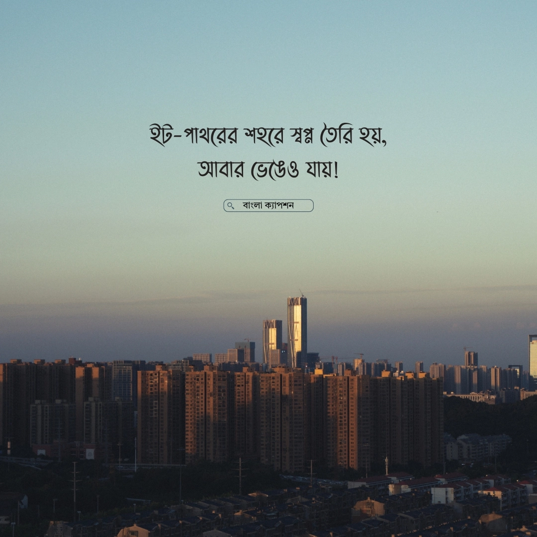ইট-পাথরের শহর নিয়ে ক্যাপশন 2