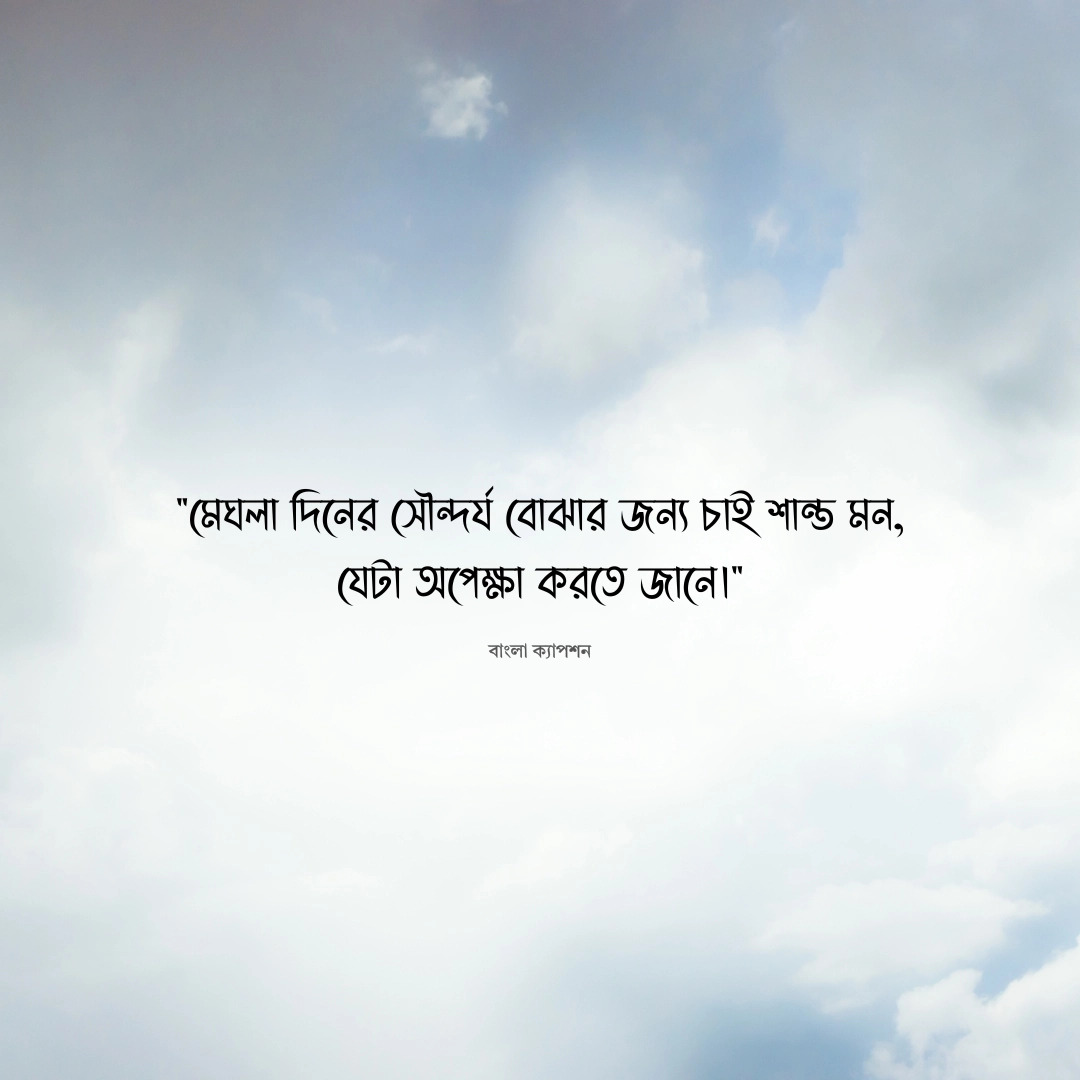মেঘলা আকাশ নিয়ে উক্তি