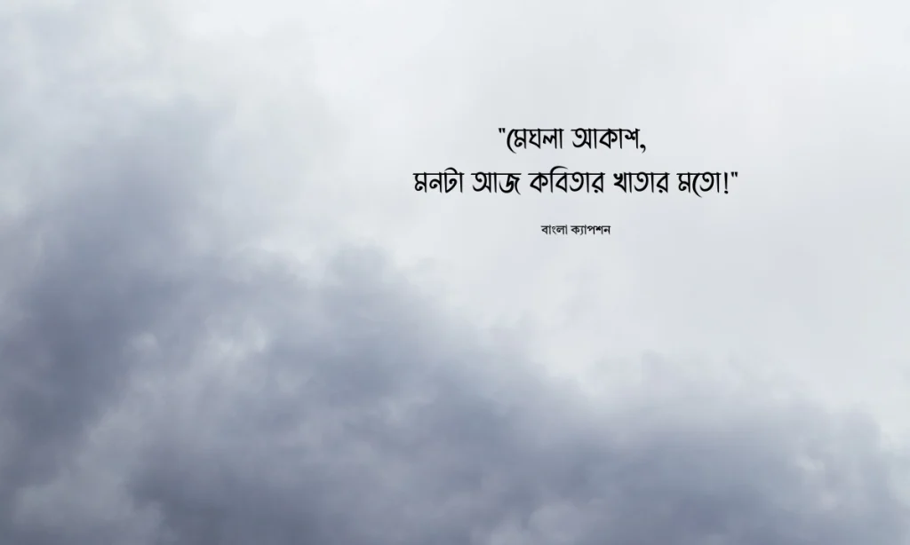 মেঘলা আকাশ নিয়ে ক্যাপশন