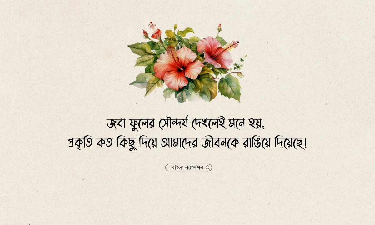 জবা ফুল নিয়ে ক্যাপশন