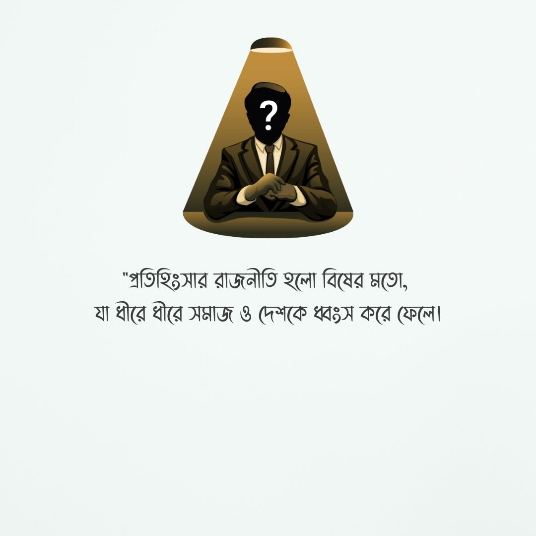প্রতিহিংসার রাজনীতি নিয়ে উক্তি ছবি