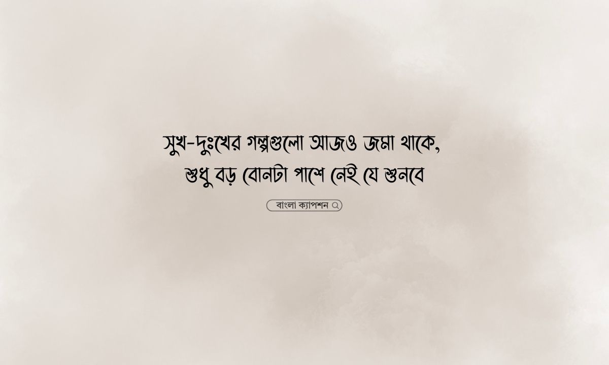 বড় বোনকে নিয়ে কষ্টের স্ট্যাটাস