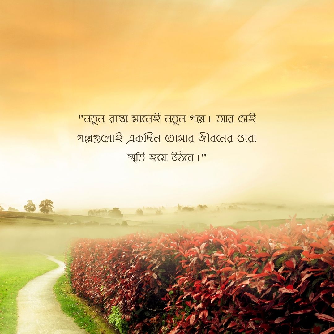 ভ্রমণ নিয়ে স্ট্যাটাস পিক - নতুন রাস্তা মানেই নতুন গল্প