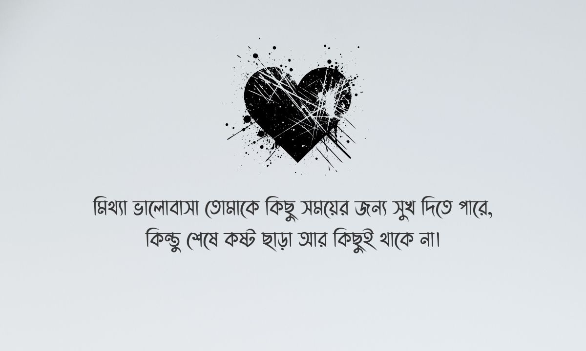 মিথ্যা ভালোবাসা নিয়ে উক্তি ছবি