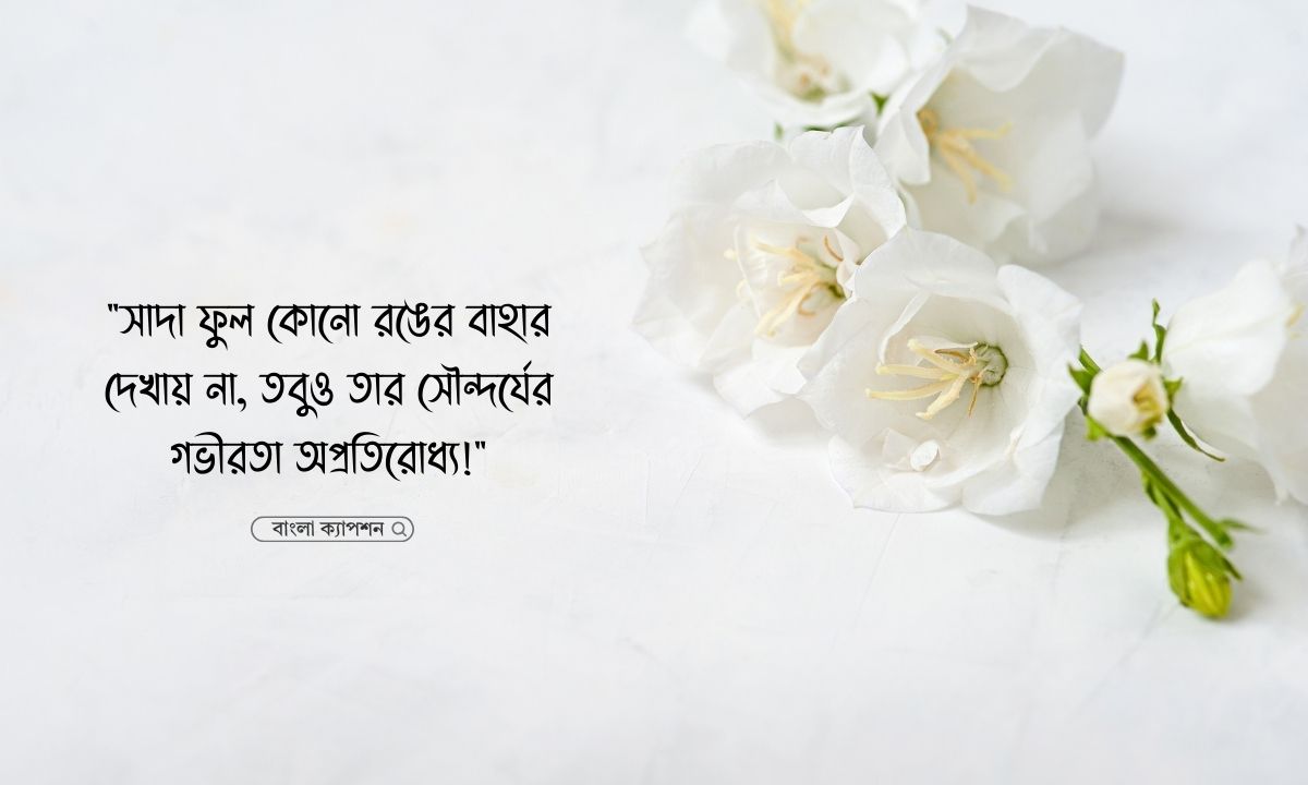 সাদা ফুল নিয়ে ক্যাপশন