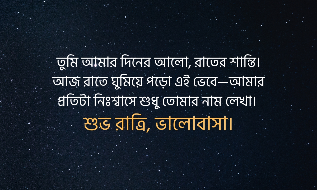 শুভ রাত্রি রোমান্টিক মেসেজ পিকচার