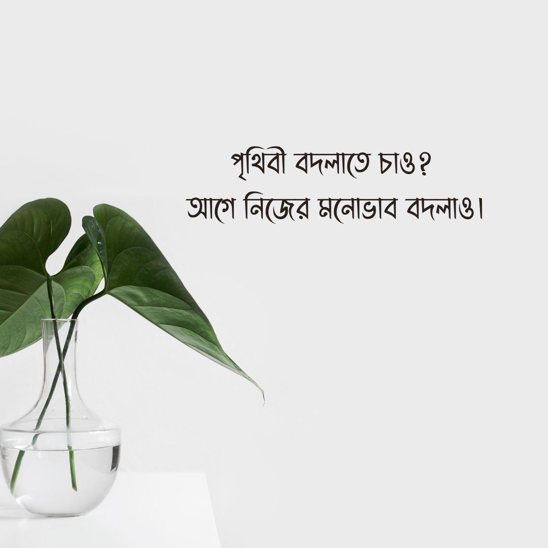 উক্তি পৃথিবী বদলাতে চাও আগে নিজের মনোভাব বদলাও