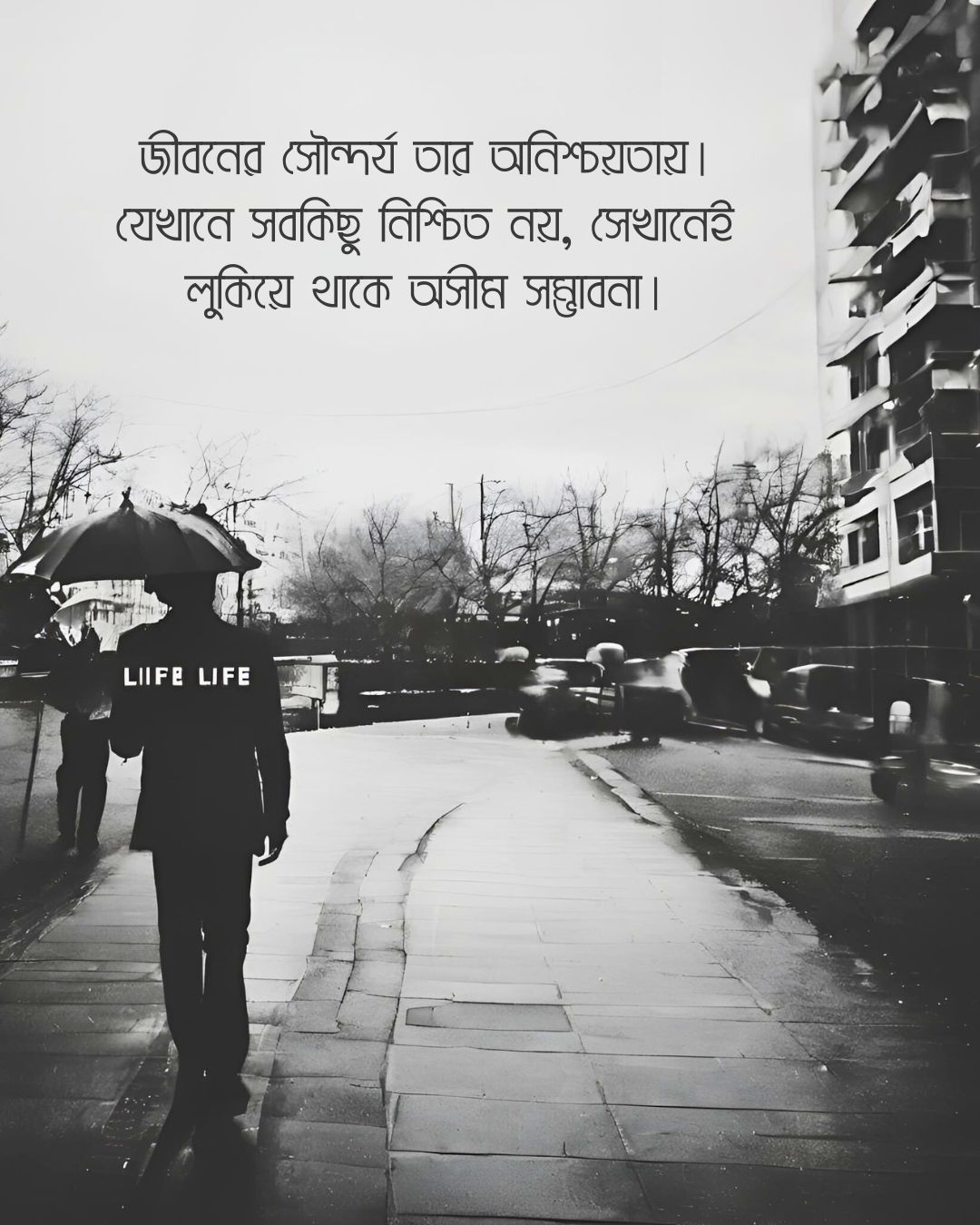 জীবনের সৌন্দর্য তার অনিশ্চয়তায় উক্তি পিকচার