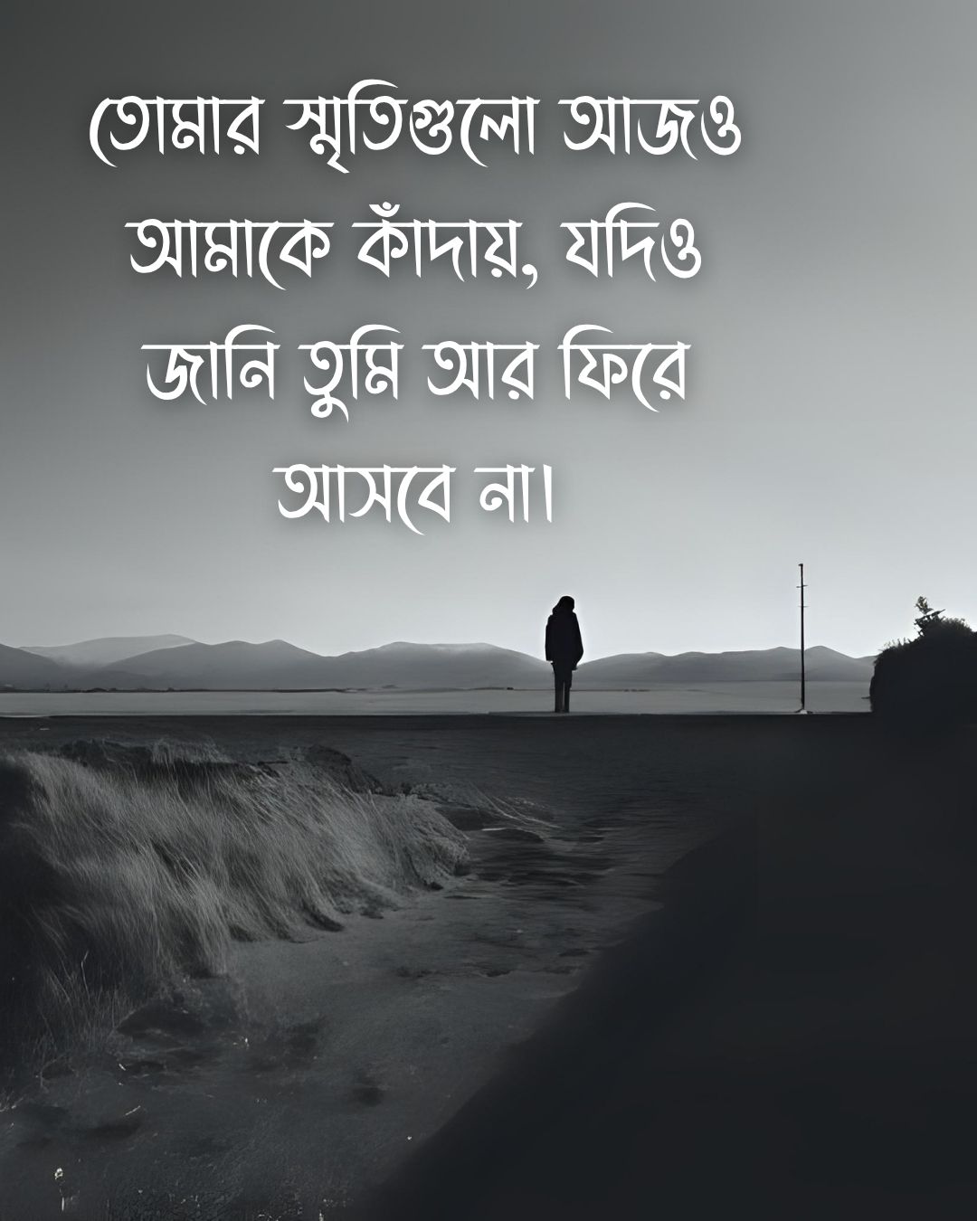 তোমার স্মৃতিগুলো আজও আমাকে কাঁদায়, যদিও জানি তুমি আর ফিরে আসবে না।
