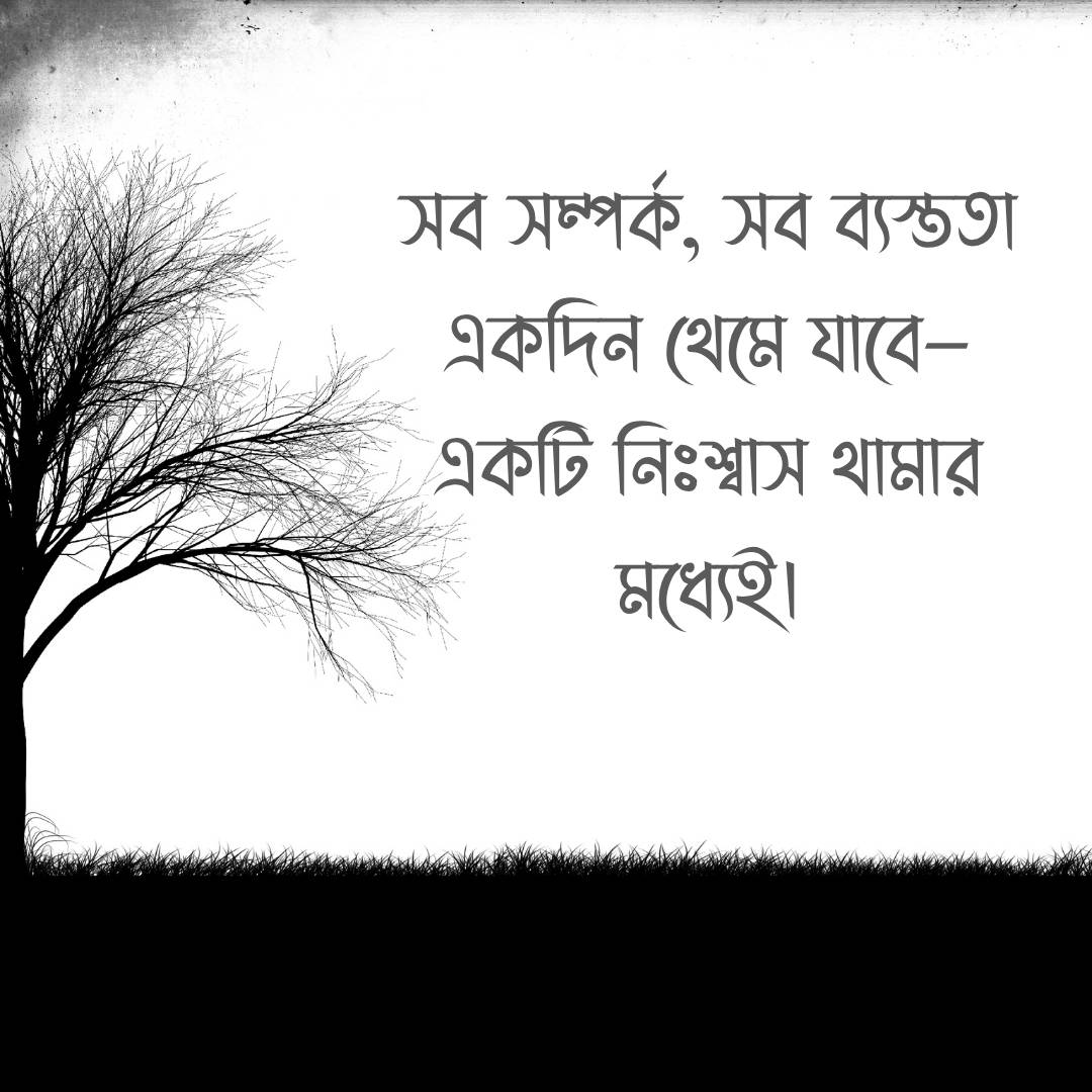 সব সম্পর্ক, সব ব্যস্ততা একদিন থেমে যাবে—একটি নিঃশ্বাস থামার মধ্যেই।