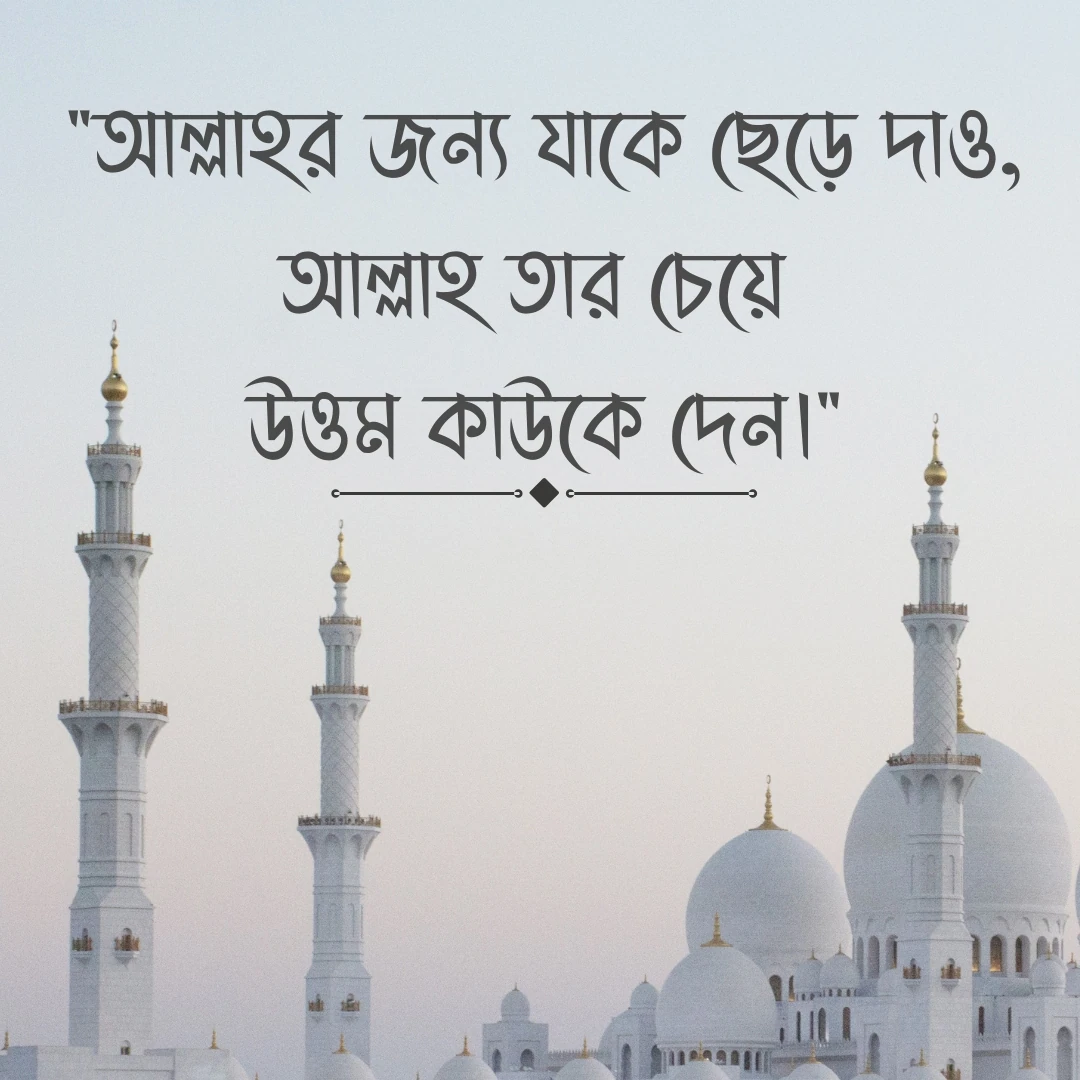 ইসলামিক স্ট্যাটাস পিকচার - আল্লাহর জন্য যাকে ছেড়ে দাও